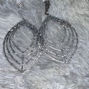 Fashion rhinestone glam earrings